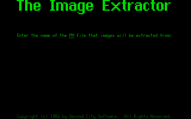 Image Extractor file select screen